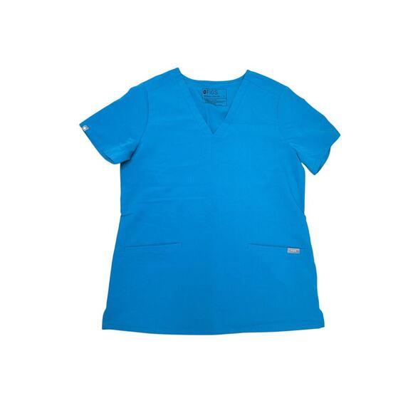 Figs Casma Three-Pocket Scrub Top (TEAL) - Picture 1 of 5
